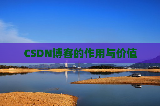 CSDN博客的作用与价值